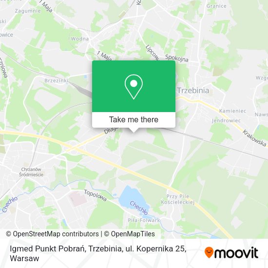 Карта Igmed Punkt Pobrań, Trzebinia, ul. Kopernika 25