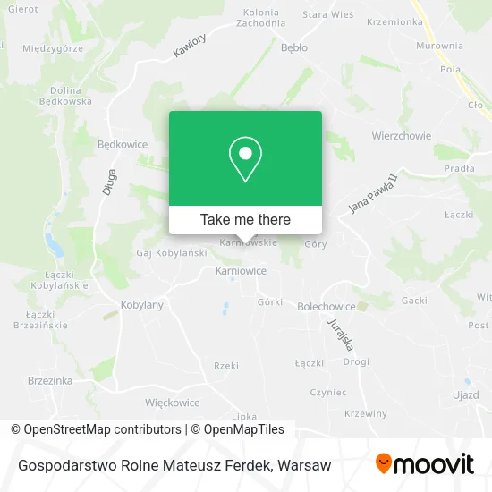 Карта Gospodarstwo Rolne Mateusz Ferdek