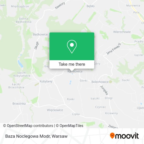 Baza Noclegowa Modr map