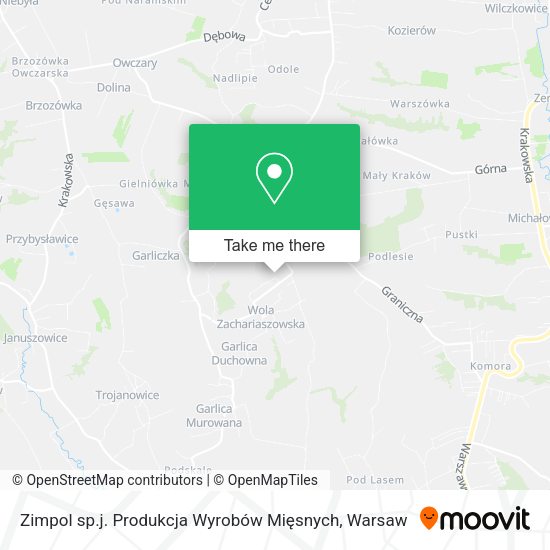 Zimpol sp.j. Produkcja Wyrobów Mięsnych map