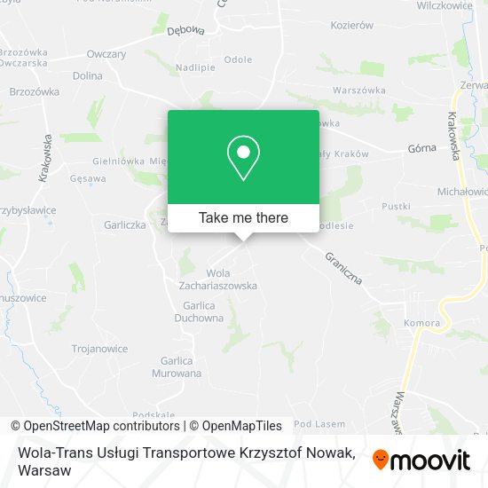 Wola-Trans Usługi Transportowe Krzysztof Nowak map