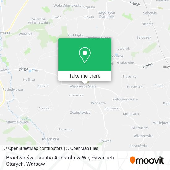 Bractwo św. Jakuba Apostoła w Więcławicach Starych map