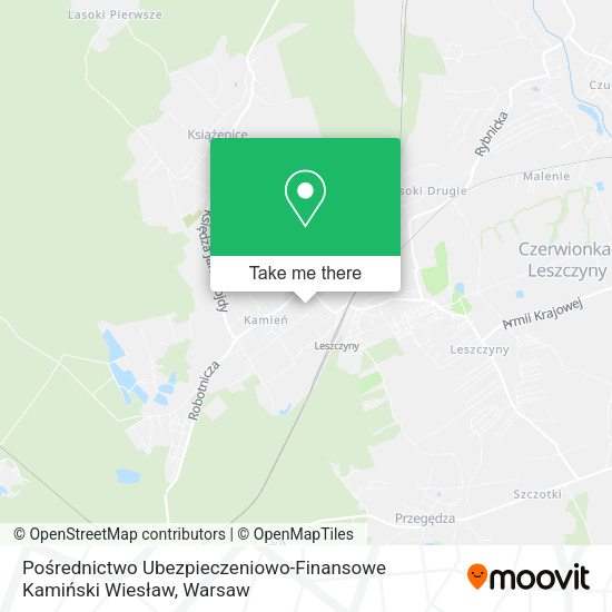 Pośrednictwo Ubezpieczeniowo-Finansowe Kamiński Wiesław map