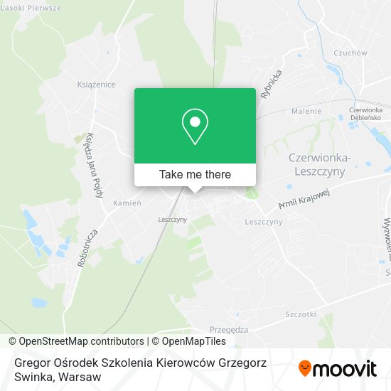 Gregor Ośrodek Szkolenia Kierowców Grzegorz Swinka map