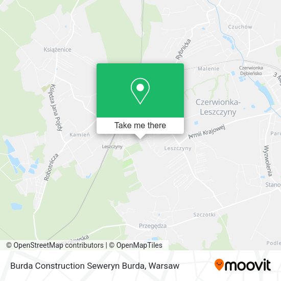 Burda Construction Seweryn Burda map