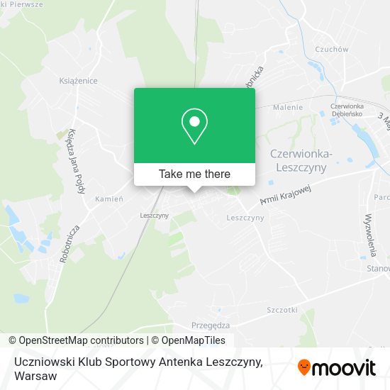 Uczniowski Klub Sportowy Antenka Leszczyny map