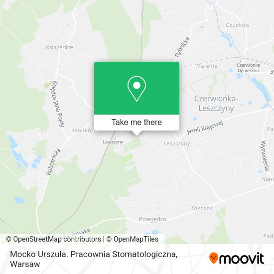 Карта Mocko Urszula. Pracownia Stomatologiczna