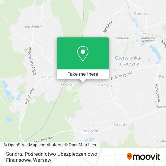 Sandra. Pośrednictwo Ubezpieczeniowo - Finansowe map