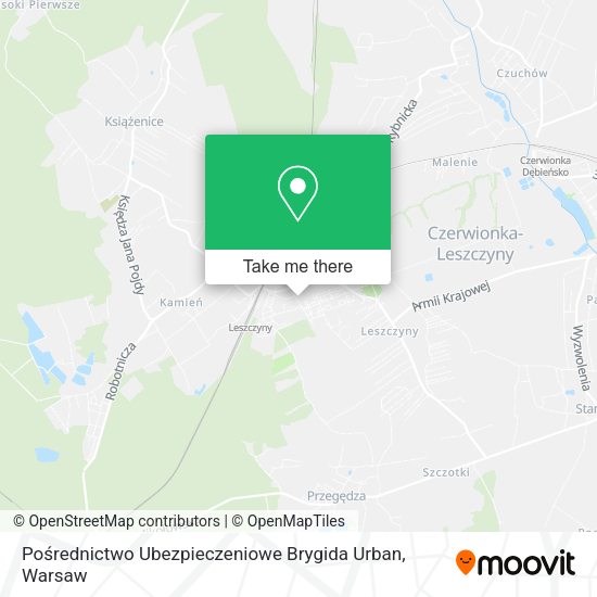 Карта Pośrednictwo Ubezpieczeniowe Brygida Urban