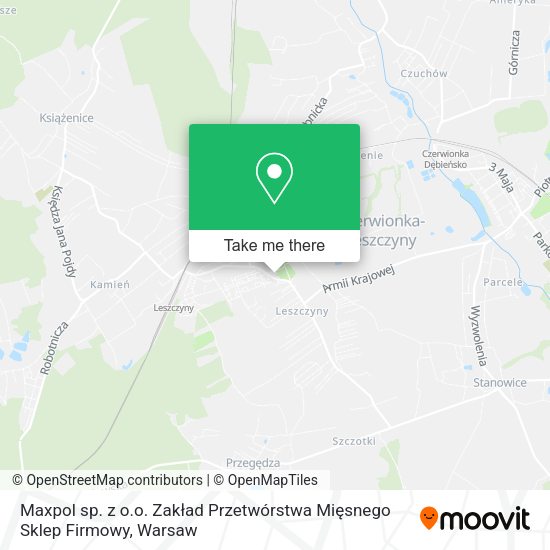 Maxpol sp. z o.o. Zakład Przetwórstwa Mięsnego Sklep Firmowy map