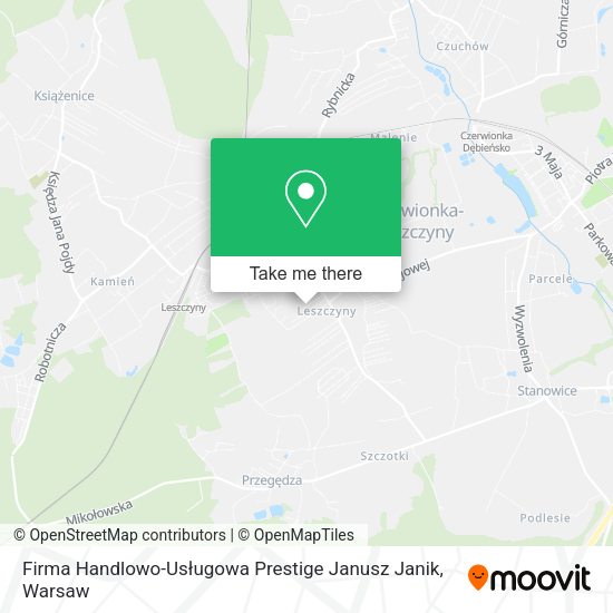 Firma Handlowo-Usługowa Prestige Janusz Janik map