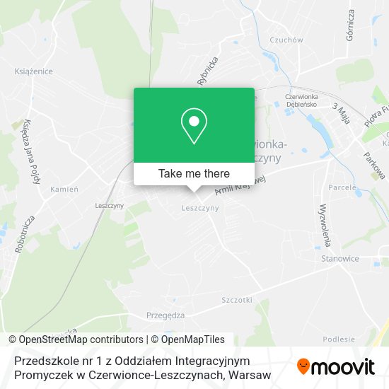 Przedszkole nr 1 z Oddziałem Integracyjnym Promyczek w Czerwionce-Leszczynach map