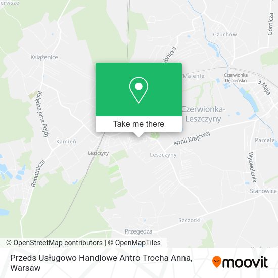 Przeds Usługowo Handlowe Antro Trocha Anna map