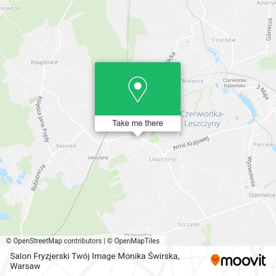 Карта Salon Fryzjerski Twój Image Monika Świrska