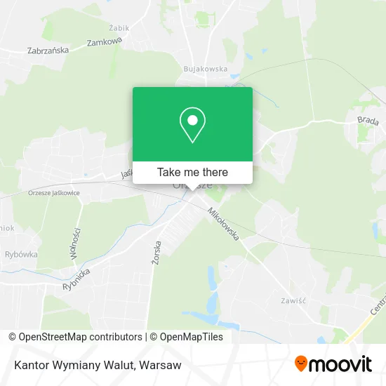 Карта Kantor Wymiany Walut