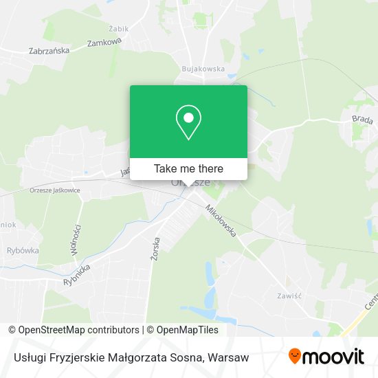 Usługi Fryzjerskie Małgorzata Sosna map