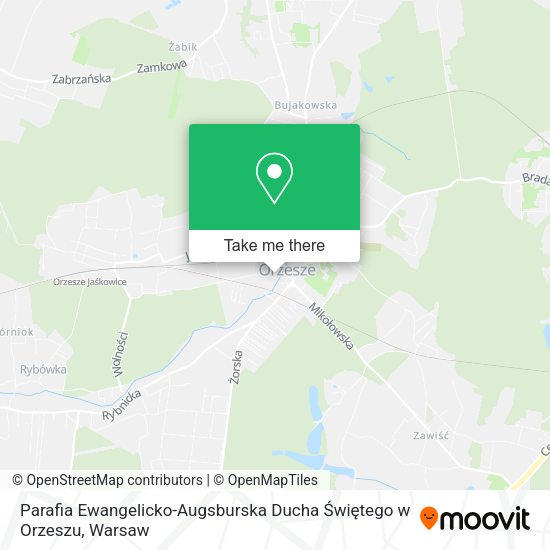 Parafia Ewangelicko-Augsburska Ducha Świętego w Orzeszu map