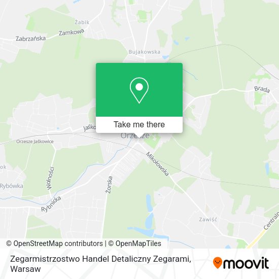 Карта Zegarmistrzostwo Handel Detaliczny Zegarami