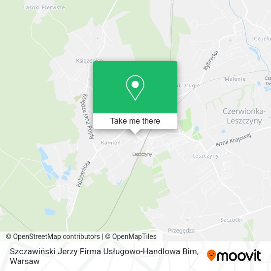 Szczawiński Jerzy Firma Usługowo-Handlowa Bim map