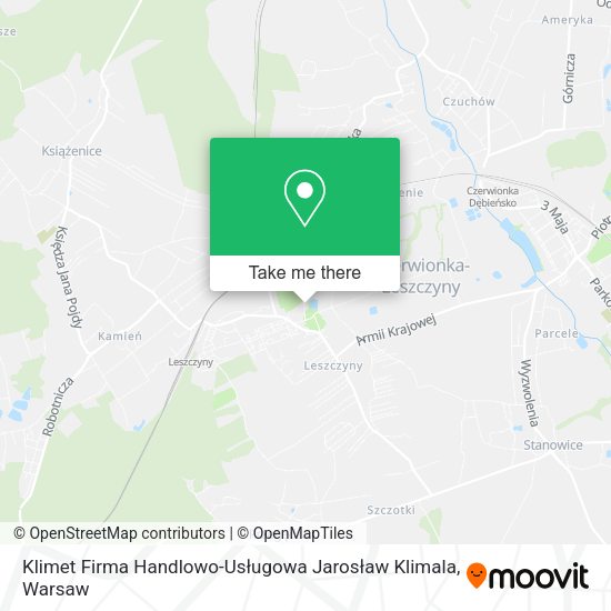 Klimet Firma Handlowo-Usługowa Jarosław Klimala map