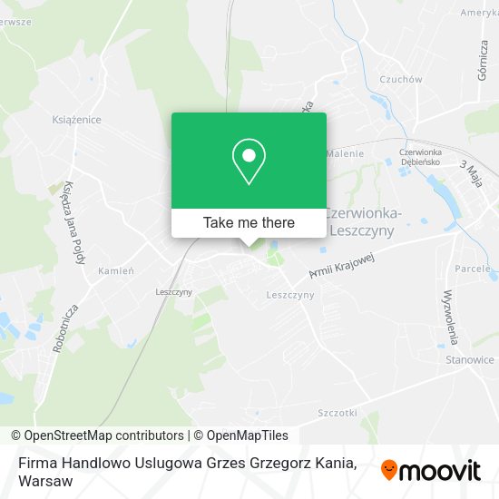 Firma Handlowo Uslugowa Grzes Grzegorz Kania map