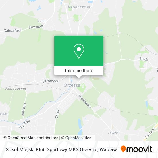 Sokół Miejski Klub Sportowy MKS Orzesze map