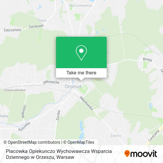 Placowka Opiekunczo Wychowawcza Wsparcia Dziennego w Orzeszu map