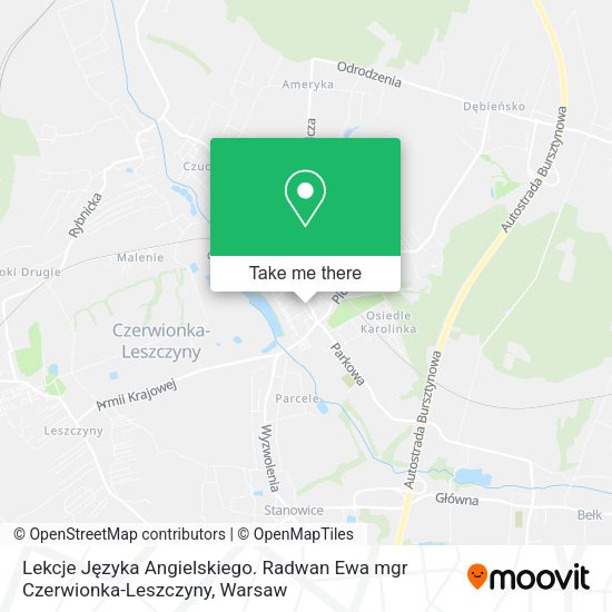 Lekcje Języka Angielskiego. Radwan Ewa mgr Czerwionka-Leszczyny map