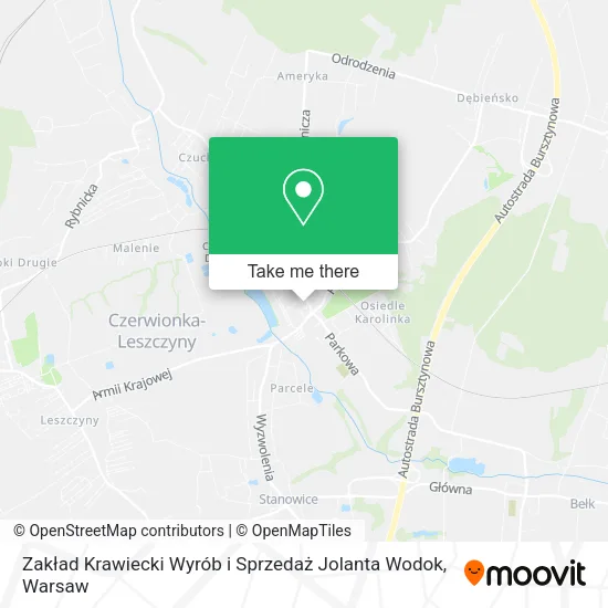 Карта Zakład Krawiecki Wyrób i Sprzedaż Jolanta Wodok