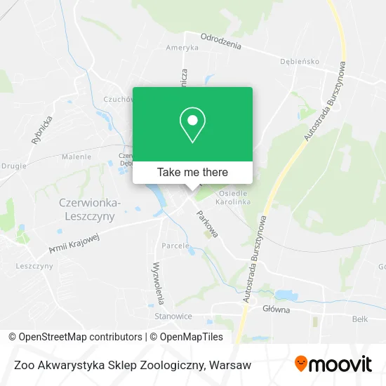 Карта Zoo Akwarystyka Sklep Zoologiczny