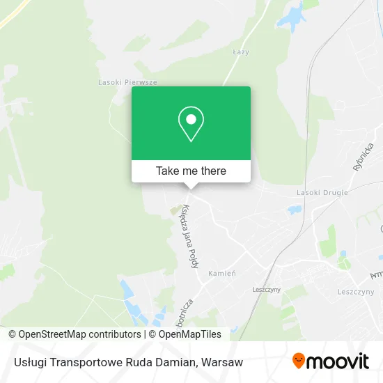 Карта Usługi Transportowe Ruda Damian