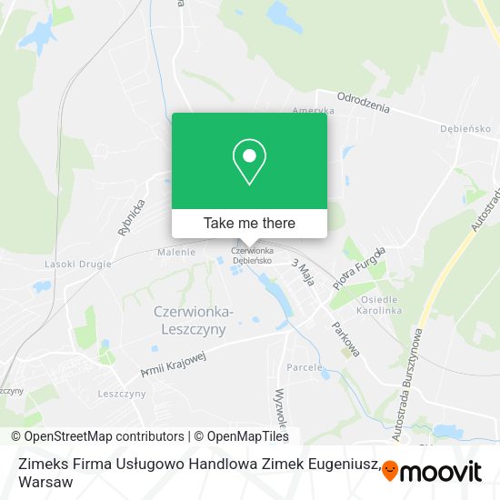 Zimeks Firma Usługowo Handlowa Zimek Eugeniusz map