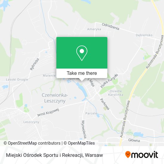 Miejski Ośrodek Sportu i Rekreacji map