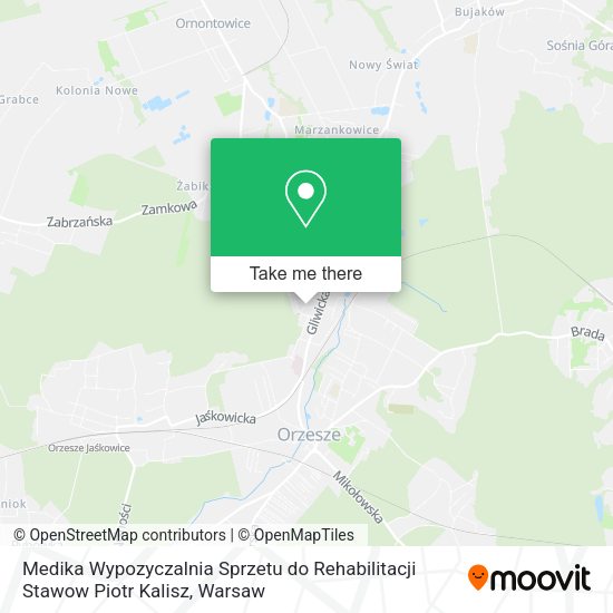 Medika Wypozyczalnia Sprzetu do Rehabilitacji Stawow Piotr Kalisz map