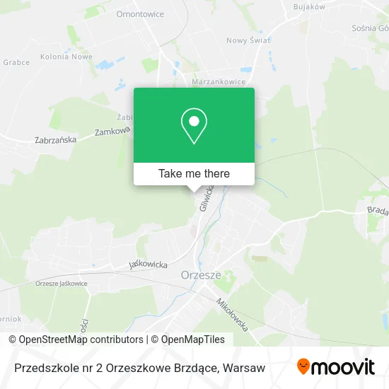 Przedszkole nr 2 Orzeszkowe Brzdące map
