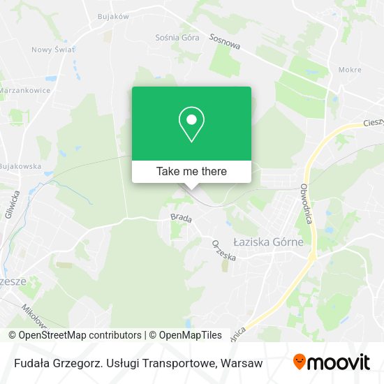 Fudała Grzegorz. Usługi Transportowe map