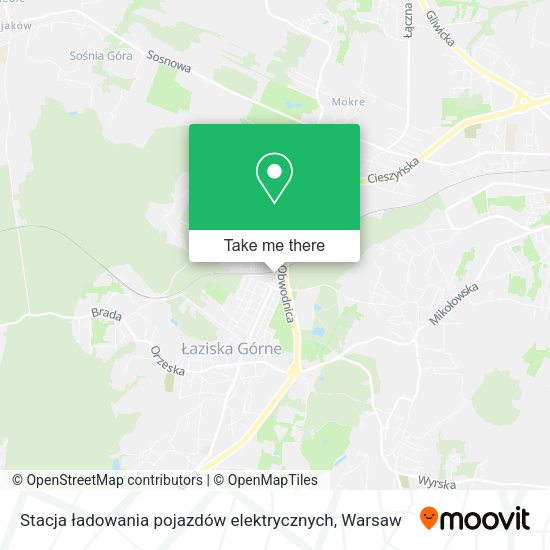 Карта Stacja ładowania pojazdów elektrycznych