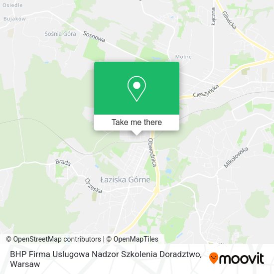 BHP Firma Uslugowa Nadzor Szkolenia Doradztwo map