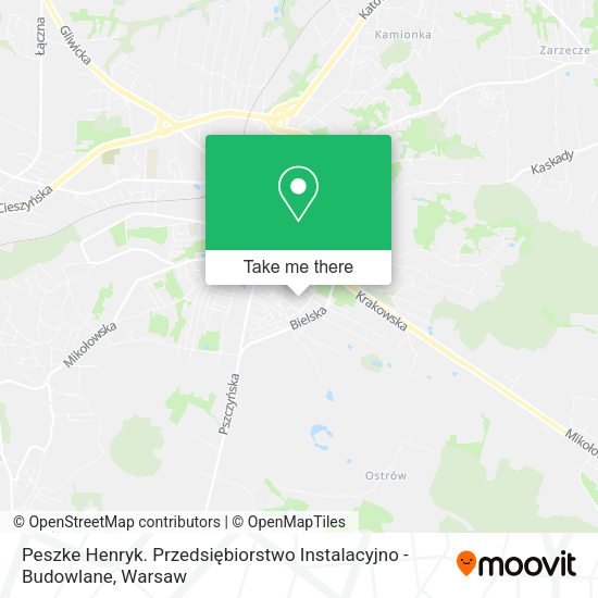 Peszke Henryk. Przedsiębiorstwo Instalacyjno - Budowlane map