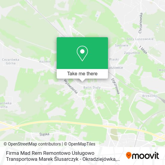 Firma Mad Rem Remontowo Usługowo Transportowa Marek Ślusarczyk - Okradziejówka map