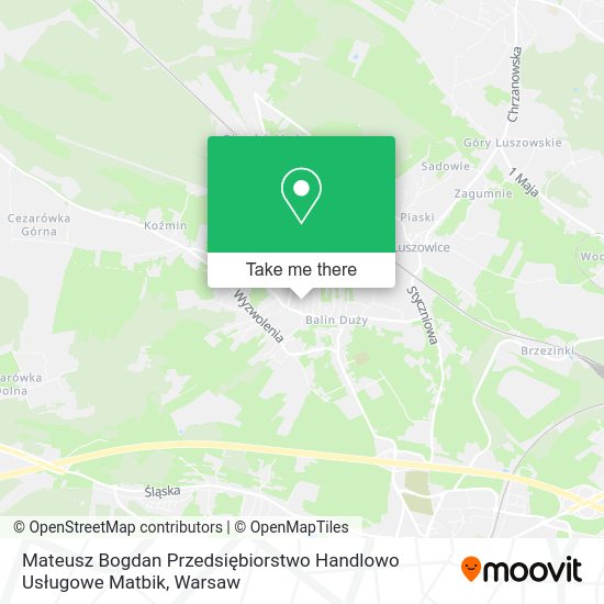 Mateusz Bogdan Przedsiębiorstwo Handlowo Usługowe Matbik map