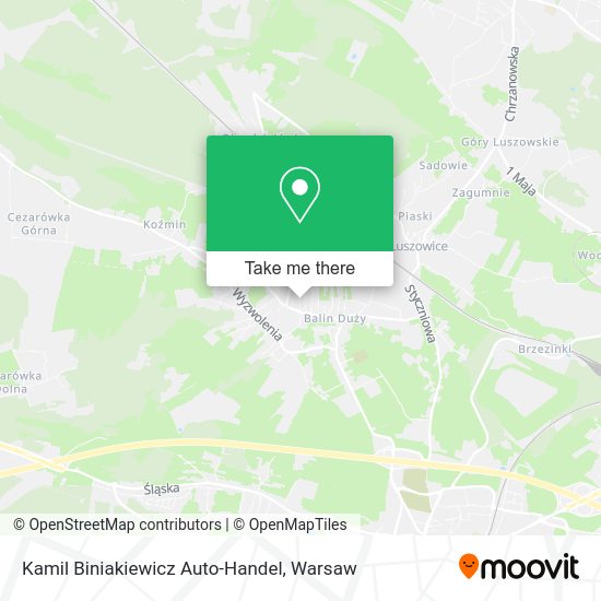 Kamil Biniakiewicz Auto-Handel map