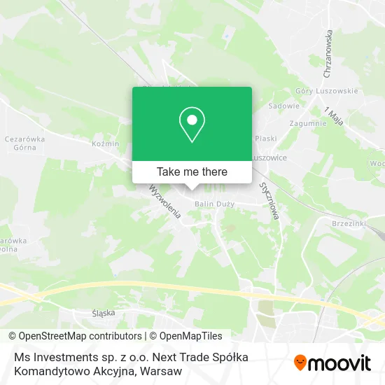 Ms Investments sp. z o.o. Next Trade Spółka Komandytowo Akcyjna map