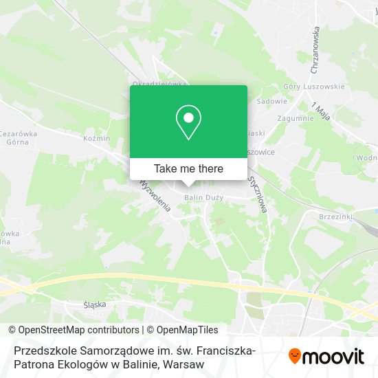 Przedszkole Samorządowe im. św. Franciszka-Patrona Ekologów w Balinie map