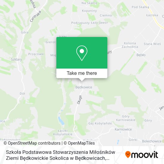 Szkoła Podstawowa Stowarzyszenia Miłośników Ziemi Będkowickie Sokolica w Będkowicach map