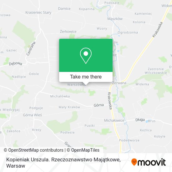 Kopieniak Urszula. Rzeczoznawstwo Majątkowe map