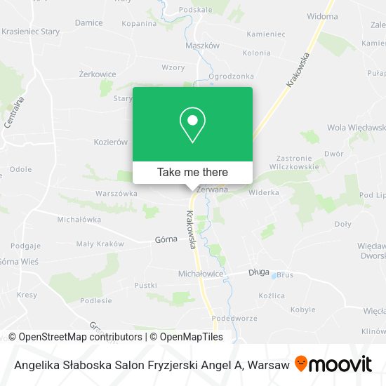 Angelika Słaboska Salon Fryzjerski Angel A map