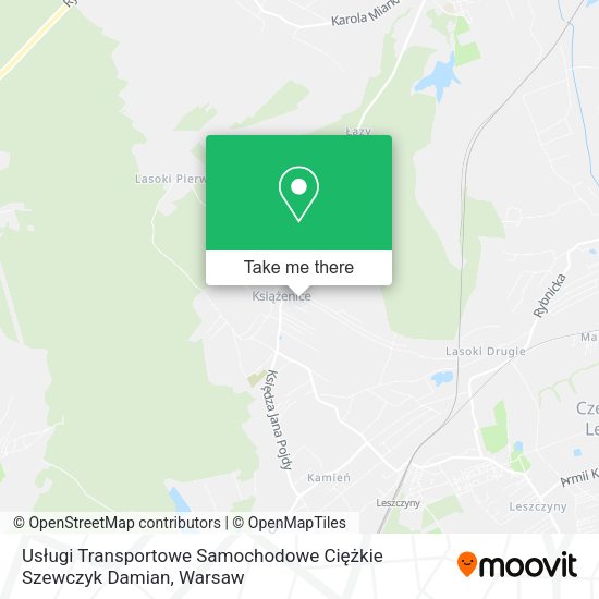 Usługi Transportowe Samochodowe Ciężkie Szewczyk Damian map