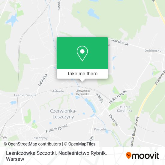 Leśniczówka Szczotki. Nadleśnictwo Rybnik map