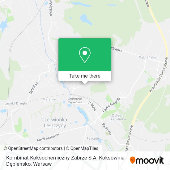 Kombinat Koksochemiczny Zabrze S.A. Koksownia Dębieńsko map